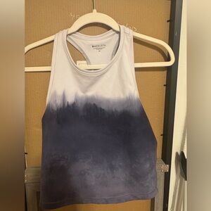 Athleta Ombre Blue and White Tank Top